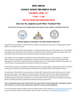 Lessalt Open House - San Benito County Water District