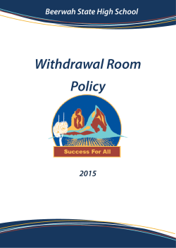 Withdrawal room policy - Beerwah State High School