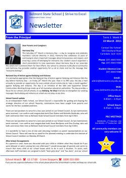newsletter-2015-03-19 - Belmont State School