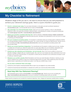 Retirement Checklist - JHU Benefits Site