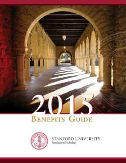 2015 Benefits Guide - Stanford Benefits