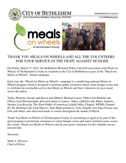 THANK YOU MEALS ON WHEELS AND ALL