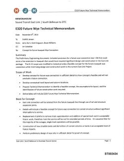 E320 Future Wye Technical Memorandum