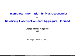 Incomplete Information in Macroeconomics or Revisiting