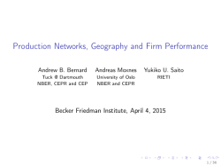 Production Networks, Geography and Firm Performance