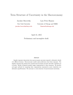 Term Structure of Uncertainty in the Macroeconomy