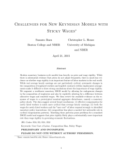Challenges for New Keynesian Models with Sticky Wagesâ