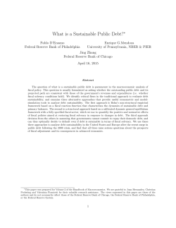 What is a Sustainable Public Debt?â