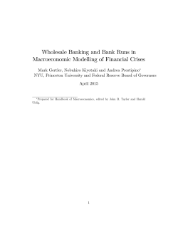 Wholesale Banking and Bank Runs in Macroeconomic Modelling of