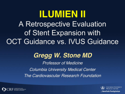 ILUMIEN II: comparison of stent expansion guided by OCT
