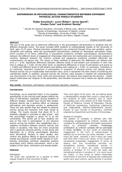 Differences in phychological characteristics between different