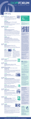 DOMFORUM - Programm Juni 2015