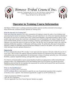 OIT Course Information - Bimose Tribal Council