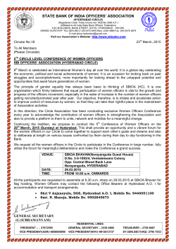 Dated:01-05-2015 - STATE BANK OF INDIA OFFICERS