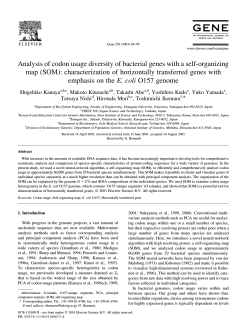 Analysis of codon usage diversity of bacterial genes with a self