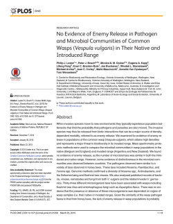 No Evidence of Enemy Release in Pathogen and Microbial