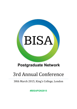 Programme_BISAPGN 3rd Annual Conference