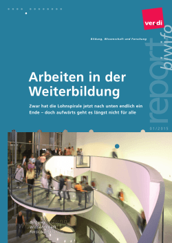 biwifo report 1/2015 - Bildung, Wissenschaft und Forschung