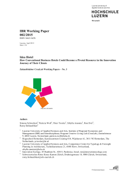 IBR Working Paper 002/2015