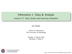 Slides for Lecture 17 - Informatics Blog Service