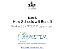 How Schools will Benefit - Deakin University Blogs