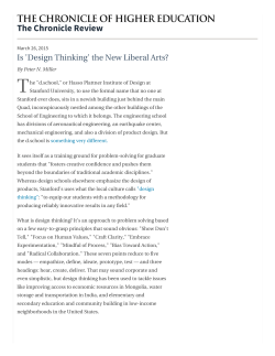 `Design Thinking` the New Liberal Arts_ â The Chronicle Review