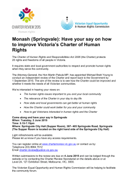 Monash (Springvale): Have your say on how to improve Victoria`s