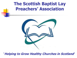 The Blessing Of Forgiveness - Scottish Baptist Lay Preachers