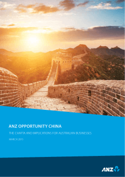 ANZ OPPORTUNITY CHINA
