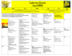 Lakeview Events April 2015 - Black Mountain Recreation and Parks