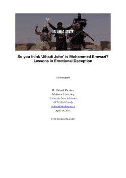 So you think `Jihadi John` is Mohammed Emwazi