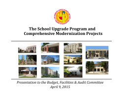 The School Upgrade Program and Comprehensive Modernization