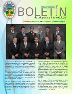 descargar el boletin pdf - Sociedad Boliviana de TraumatologÃ­a