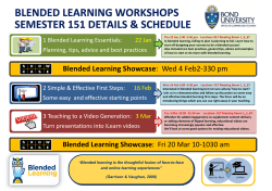 Blended Learning Showcase: Wed 4 Feb2