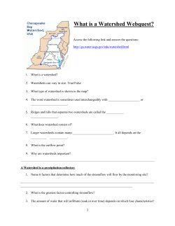What is a Watershed Webquest?