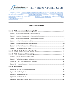 TLC7 Complete Guide to gathering and processing