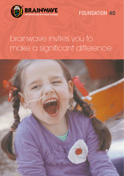 brainwave invites you to make a significant difference