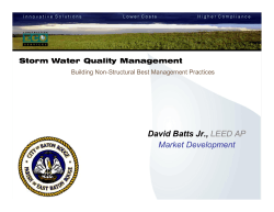 David Batts - Building the BMP: Construction Specifications