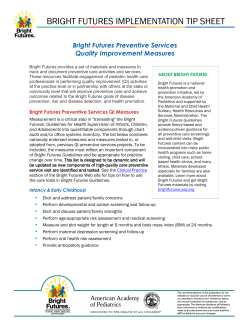 Bright Futures Preventive Services Quality Improvement Measures