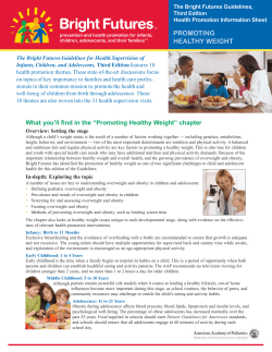Promoting Healthy Weight - Bright Futures