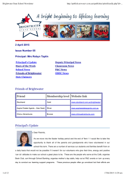 Brightwater State School Newsletter