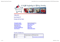 Brightwater State School Newsletter