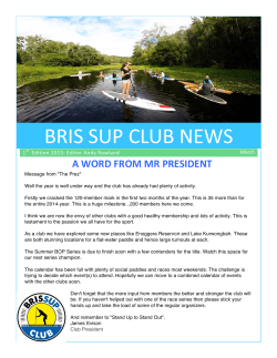 March 2015 Club Newsletter