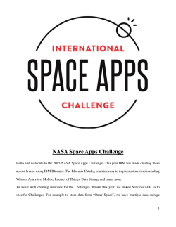 Use Bluemix for NASA Space Apps Challenge