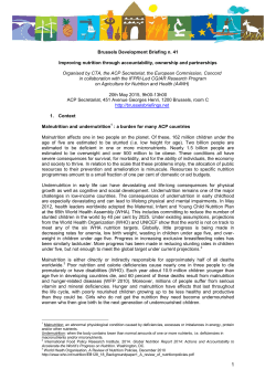 Brussels Development Briefing n. 41 Improving