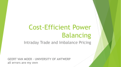 Cost-efficient Power Balancing â Intraday Trade