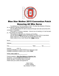 order form - Blue Star Mothers of America, Inc