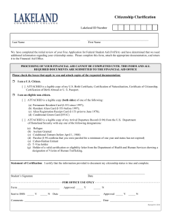 Citizenship Clarification Form