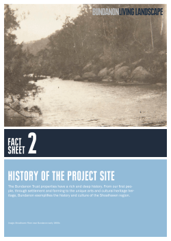 HISTORY OF THE PROJECT SITE