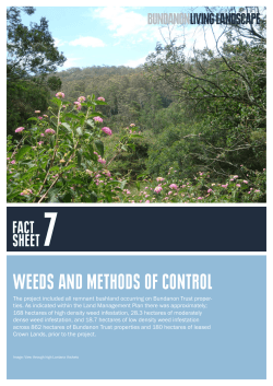 Fact Sheet 7: Weeds and methods of control